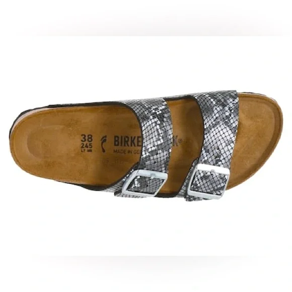 BIRKENSTOCK Arizona slide sandals leather snake print size eur 37 L6 - Picture 6 of 11